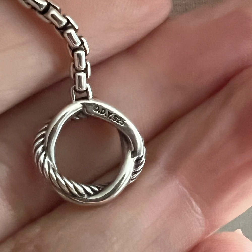 David Yurman Infinity Station Necklace With Cultured Pearls and Toggle Clasp - Picture 9 of 12